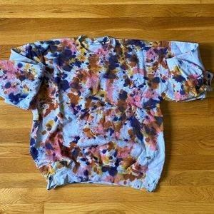 Anna Joyce Hand Dyed Cotton Crew Sweatshirt, M